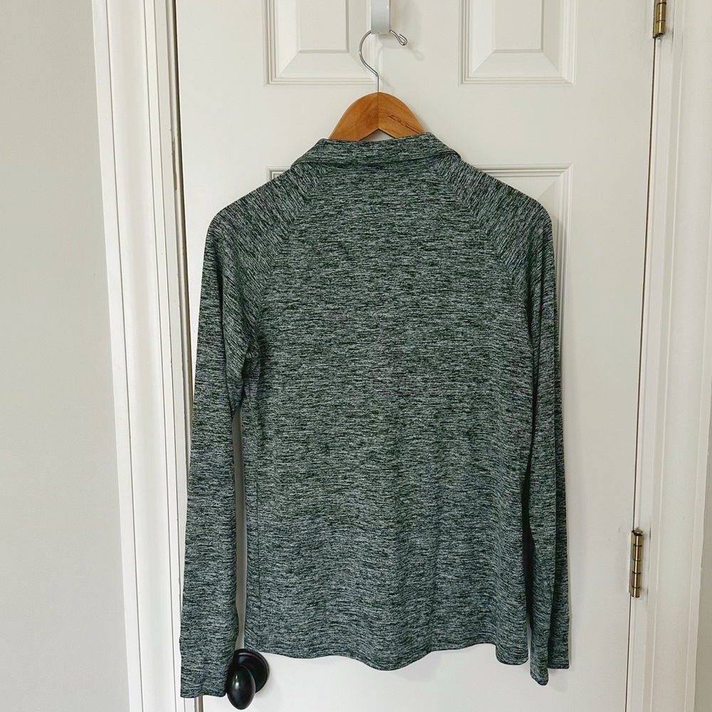Under Armour Dark Green Space-dye Quarter-Zip Top, size S - Picture 2 of 5